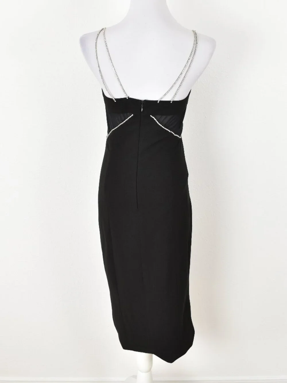 Heiress Beverly Hills Diamante Cutout Crepe Midi Dress - Picture 6 of 12